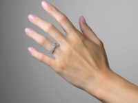 18ct Gold Two Row Old Mine Cut Diamond Ring Circa 1840