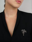 Art Nouveau Silver & 15ct Gold, Diamond & Natural Pearl Brooch & Pendant