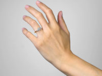 Edwardian 18ct Gold & Platinum Overlapping Diamond Cluster Ring