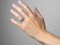 Edwardian 18ct Gold Three Stone Cluster Ring