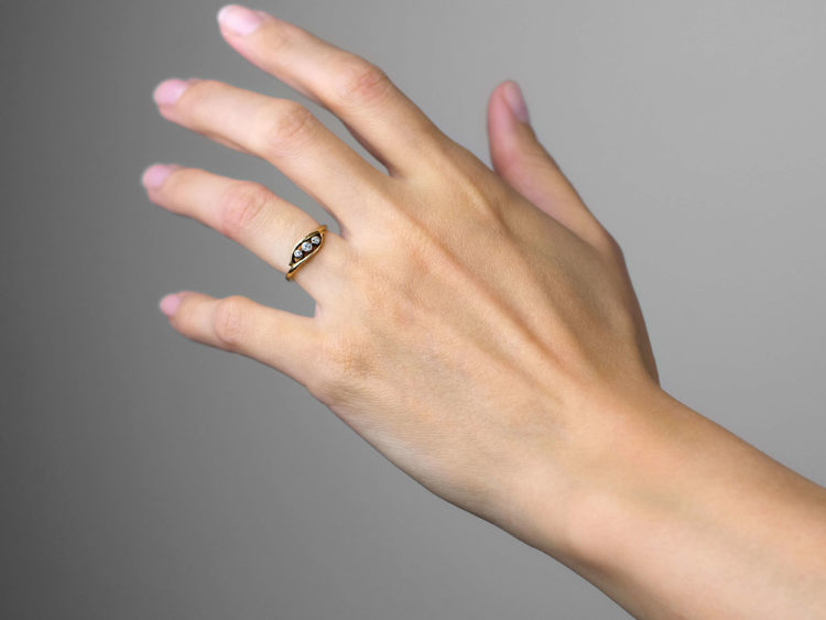Edwardian 18ct Gold & Platinum, Three Stone Diamond Ring