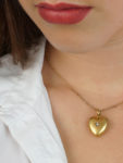 Edwardian Heart Shaped Locket set with a Diamond