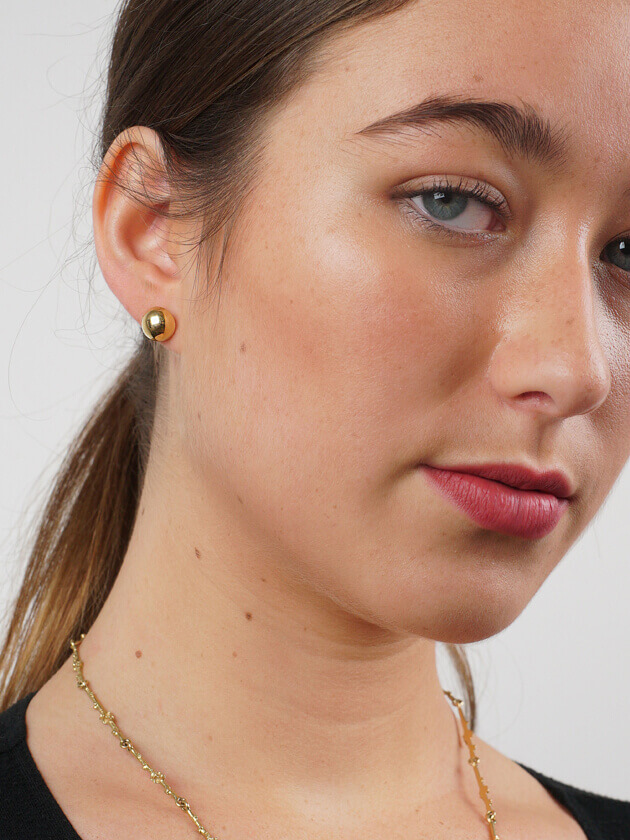 15ct Gold Round Earrings