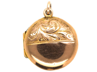 Edwardian 9ct Gold Round Locket