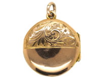 Edwardian 9ct Gold Round Locket