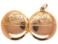 Edwardian 9ct Gold Round Locket