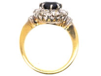 18ct Gold Sapphire & Diamond Cluster Ring