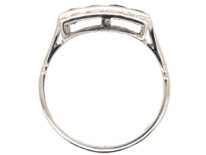 Art Deco 18ct White Gold & Platinum Sapphire & Diamond Ring