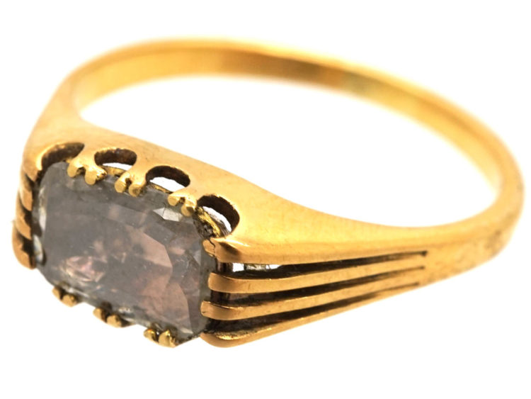 Victorian 18ct Gold, Rectangular Cut Diamond Ring