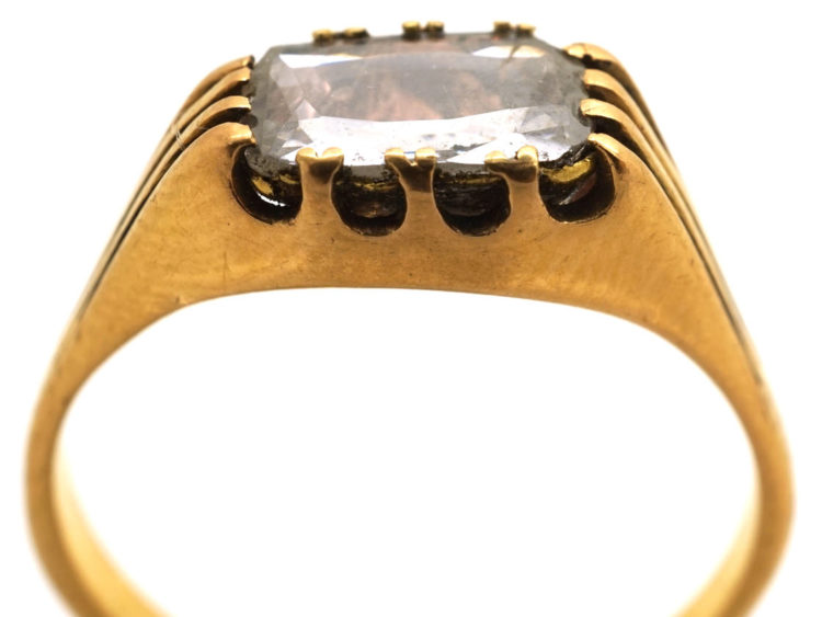 Victorian 18ct Gold, Rectangular Cut Diamond Ring
