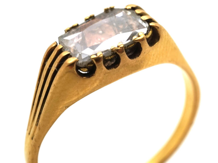 Victorian 18ct Gold, Rectangular Cut Diamond Ring