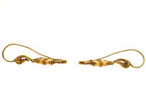 Edwardian 18ct Gold Griffin's Head Earrings