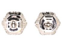 18ct White Gold Diamond Cluster Earrings by Jabel