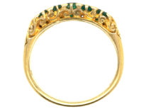 18ct Gold Five Stone Emerald Ring