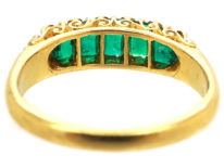 18ct Gold Five Stone Emerald Ring