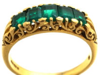 18ct Gold Five Stone Emerald Ring