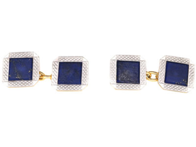 Art Deco 18ct Gold & Platinum, Lapis Lazuli Cufflinks Art Deco 18ct Gold & Platinum, Lapis Lazuli Cufflinks