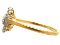 Art Deco 18ct Gold & Platinum, Diamond Set Target Ring