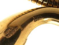 9ct Gold Snake Bangle with Ruby Eyes