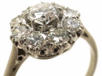 18ct White Gold & Platinum, Diamond Cluster Ring by Boodle & Dunthorne