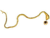 Victorian 15ct Gold & Cabochon Garnet Snake Bracelet in Original Case