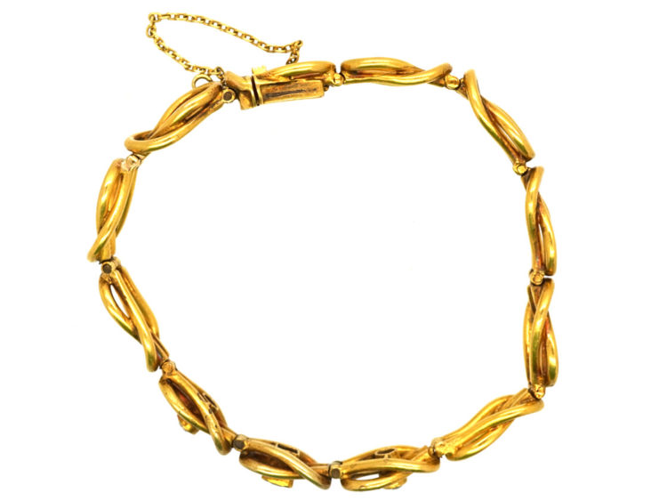 18ct Gold Emerald & Diamond Bracelet