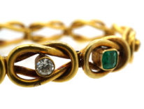 18ct Gold Emerald & Diamond Bracelet