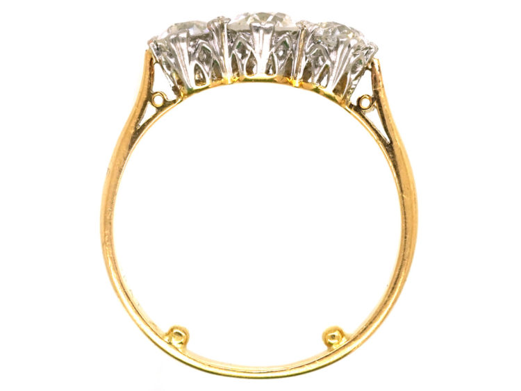18ct Gold & Platinum Three Stone Diamond Ring