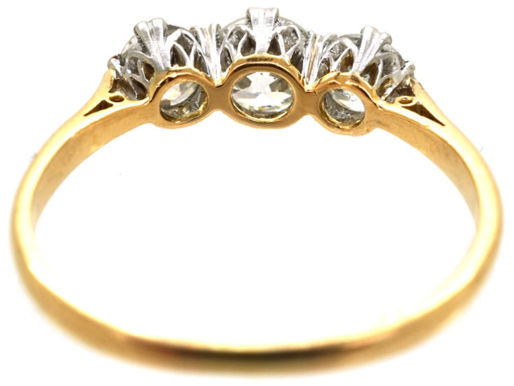 18ct Gold & Platinum Three Stone Diamond Ring