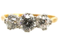 18ct Gold & Platinum Three Stone Diamond Ring