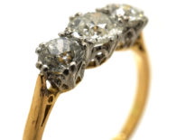 18ct Gold & Platinum Three Stone Diamond Ring