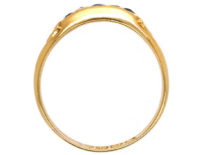 Victorian 18ct Gold, Three Stone Sapphire & Diamond Ring