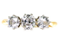Edwardian 18ct Gold Three Stone Diamond Ring