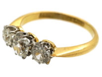 Edwardian 18ct Gold Three Stone Diamond Ring
