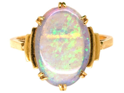 Art Deco 18ct Gold & Opal Ring