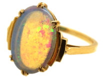 Art Deco 18ct Gold & Opal Ring