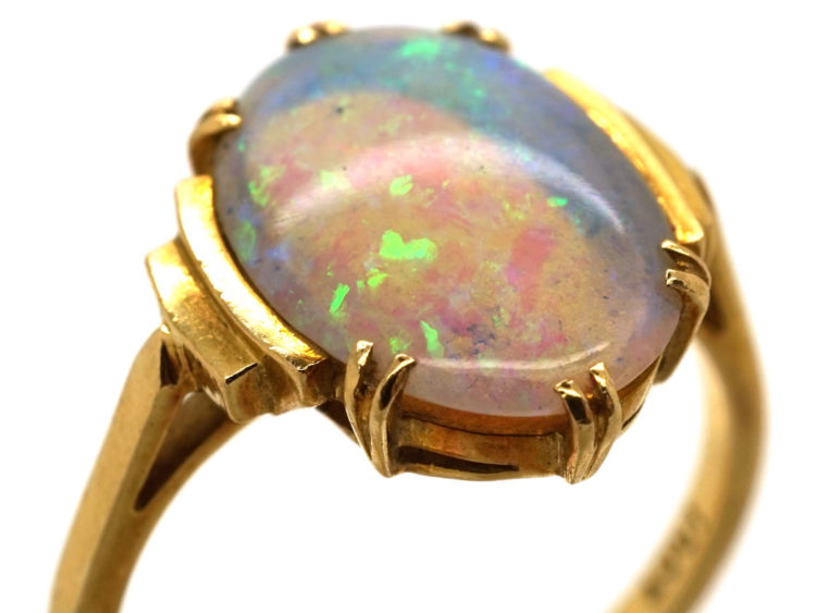 Art Deco 18ct Gold & Opal Ring