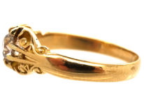 Edwardian 18ct Gold Single Stone Diamond Ring
