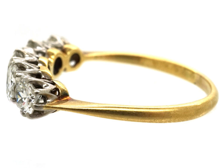 18ct Gold & Platinum Five Stone Diamond Ring