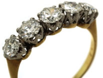 18ct Gold & Platinum Five Stone Diamond Ring