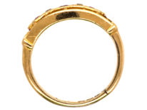Edwardian 18ct Gold, Ruby & Diamond Five Stone Ring