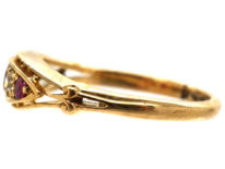 Edwardian 18ct Gold, Ruby & Diamond Five Stone Ring