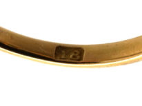 Edwardian 18ct Gold, Three Stone Turquoise & Diamond Ring