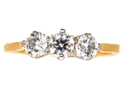 18ct Gold, Three Stone Diamond Ring