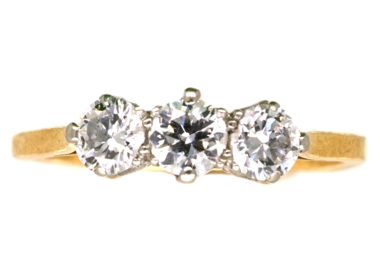 18ct Gold, Three Stone Diamond Ring