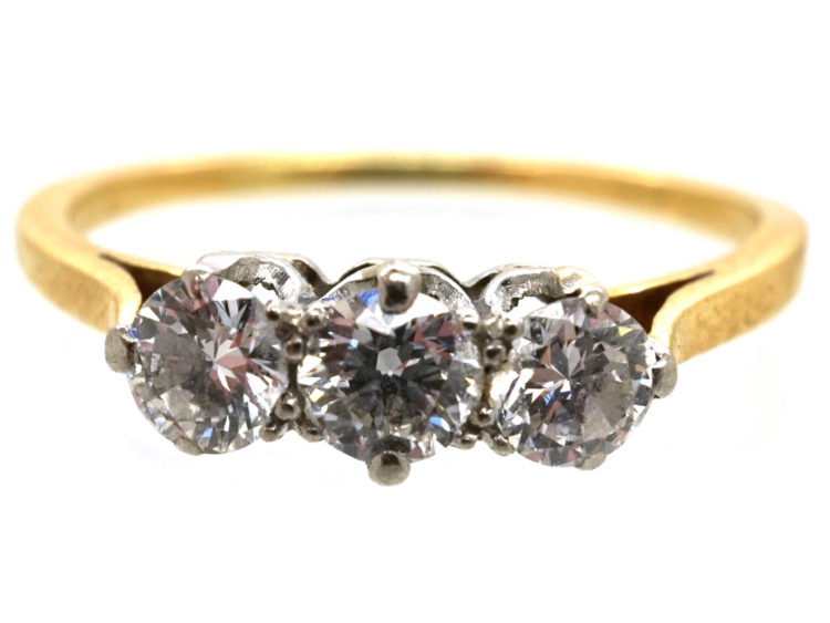 18ct Gold, Three Stone Diamond Ring
