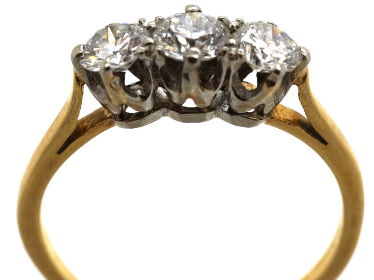 18ct Gold, Three Stone Diamond Ring