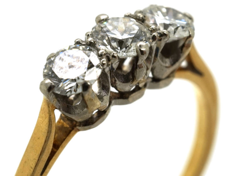 18ct Gold, Three Stone Diamond Ring