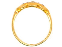 Edwardian 18ct Gold Five Stone Diamond Ring with Scalloped Edge