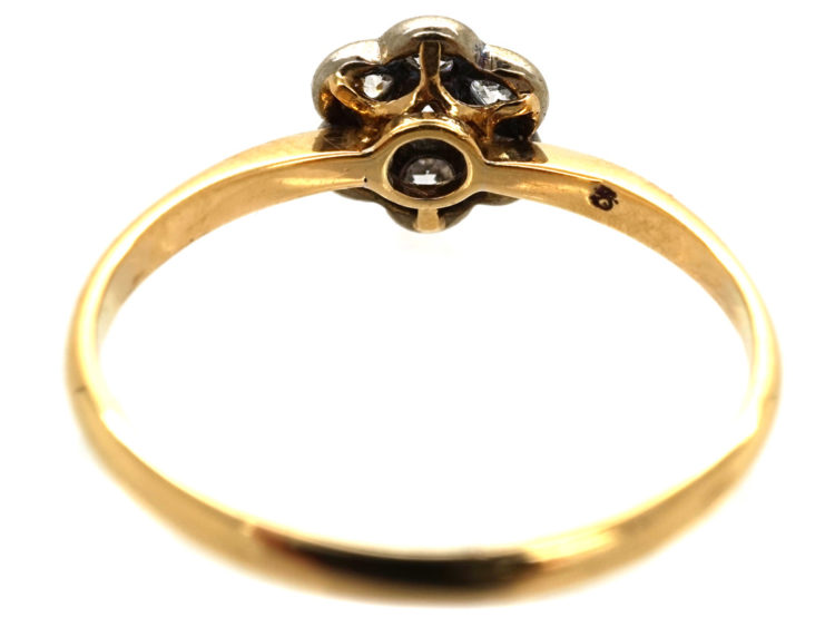 Edwardian 18ct Gold & Platinum, Diamond Cluster Ring